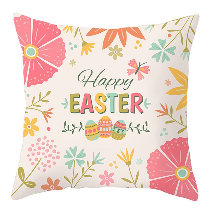 Easter Short Plush Pillowcase Cushion
