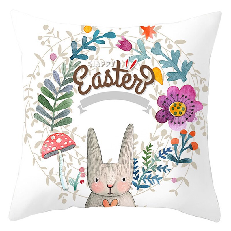 Easter Short Plush Pillowcase Cushion