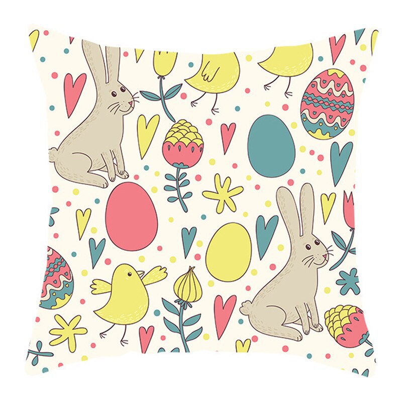 Easter Short Plush Pillowcase Cushion