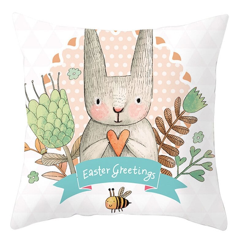 Easter Short Plush Pillowcase Cushion