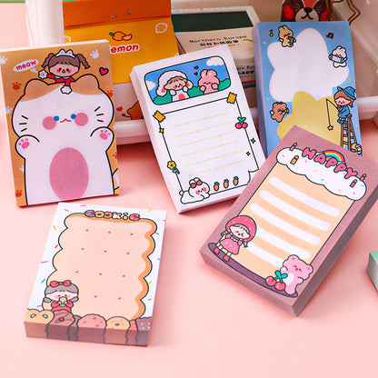 Cute Cartoon Post-it Note Paper, 80 Sheets per Book