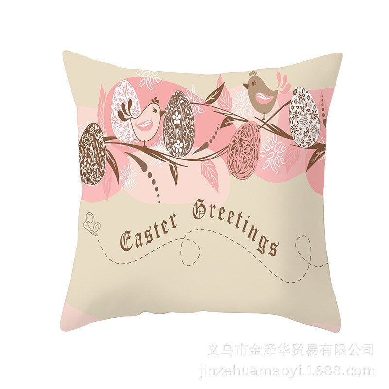 Easter Short Plush Pillowcase Cushion