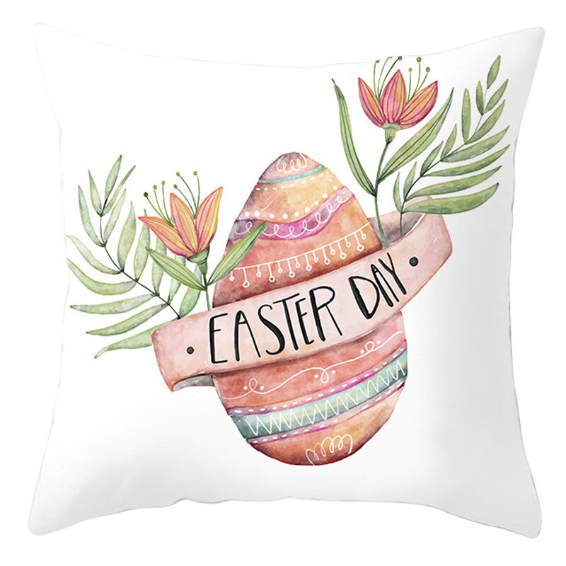 Easter Short Plush Pillowcase Cushion