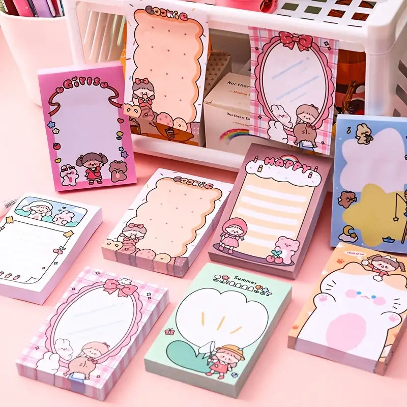 Cute Cartoon Post-it Note Paper, 80 Sheets per Book