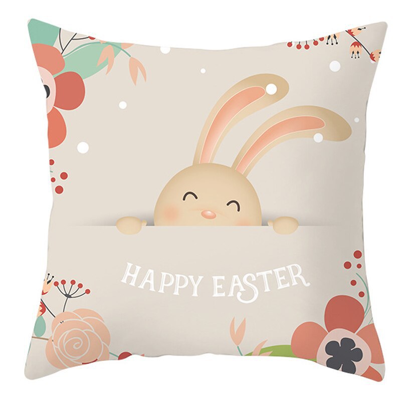 Easter Short Plush Pillowcase Cushion
