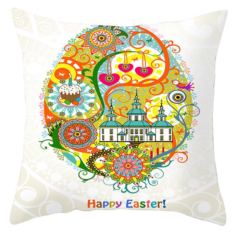 Easter Short Plush Pillowcase Cushion