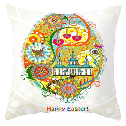 Easter Short Plush Pillowcase Cushion