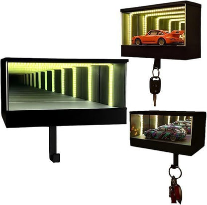 Garage Key Rack 3D Wall Mounted LED Display Box