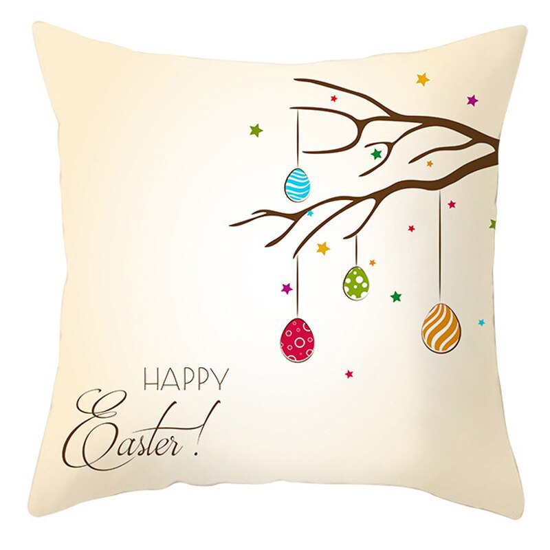 Easter Short Plush Pillowcase Cushion