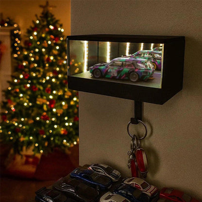 Garage Key Rack 3D Wall Mounted LED Display Box