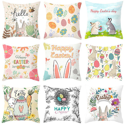 Easter Short Plush Pillowcase Cushion