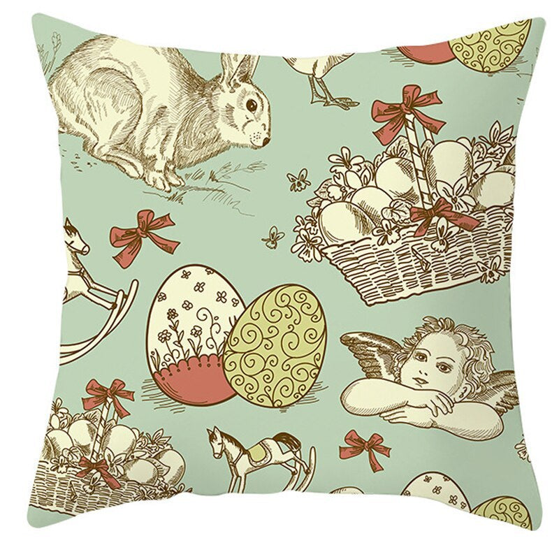 Easter Short Plush Pillowcase Cushion