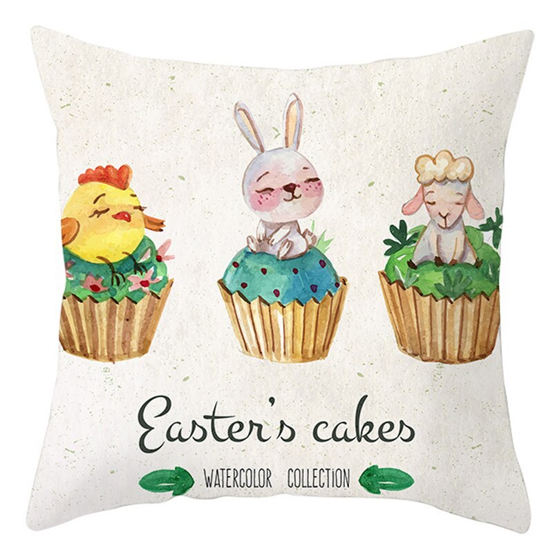 Easter Short Plush Pillowcase Cushion