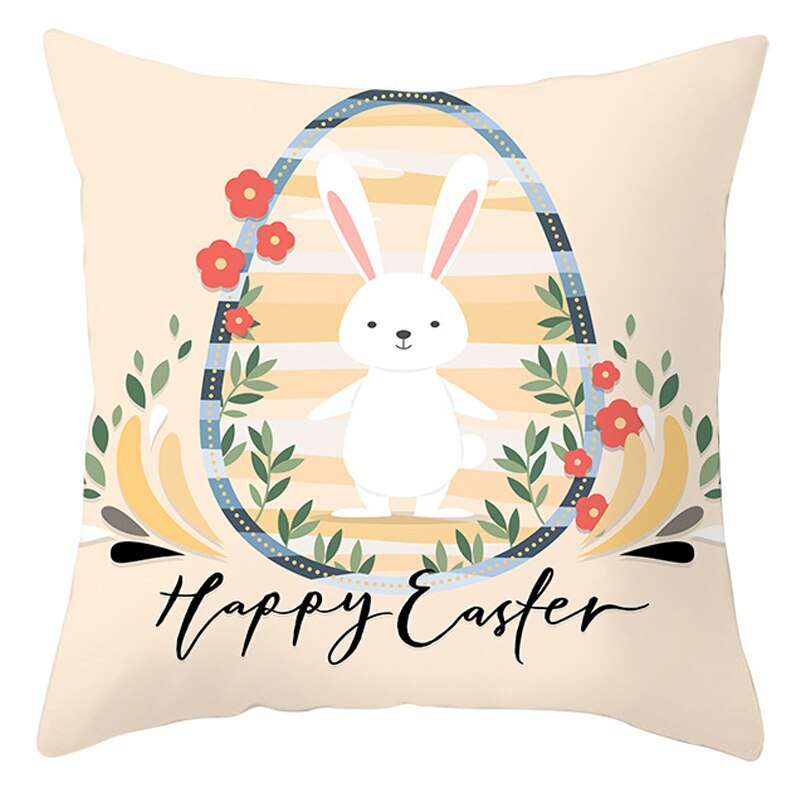 Easter Short Plush Pillowcase Cushion