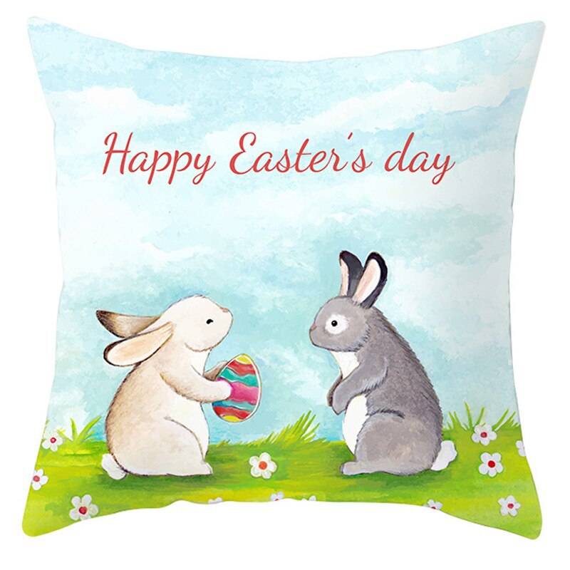 Easter Short Plush Pillowcase Cushion