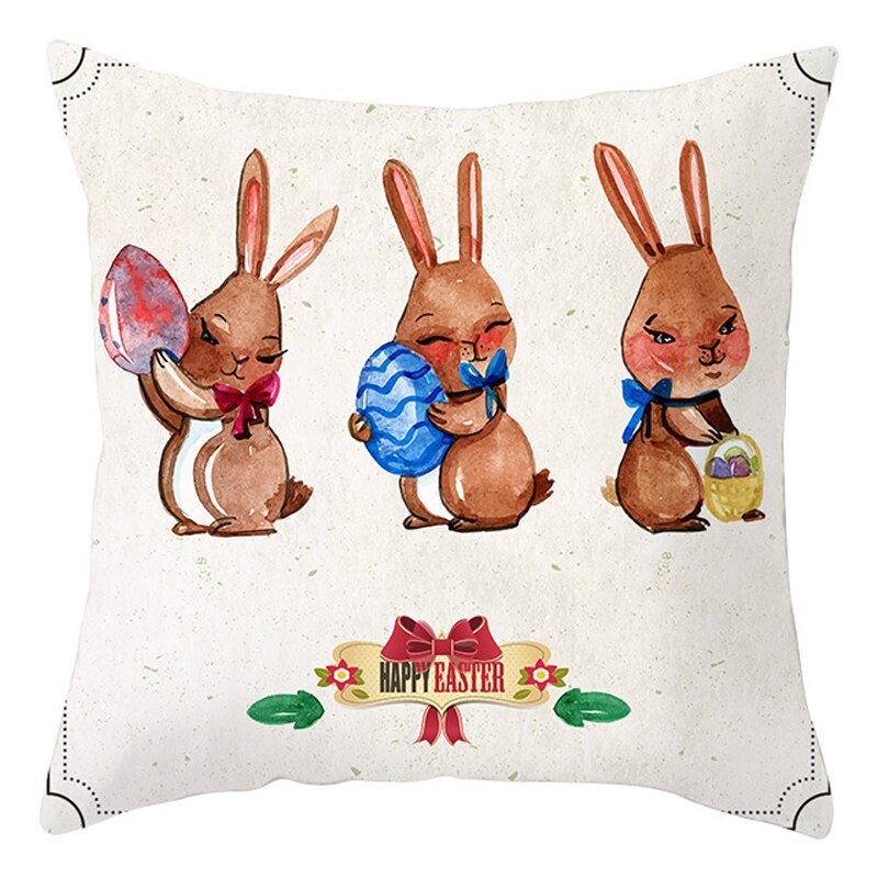 Easter Short Plush Pillowcase Cushion